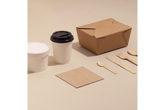 Collection of many different paper-based food packagings.